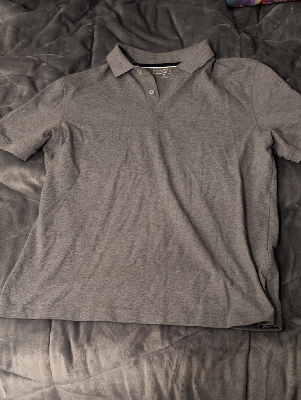 Club Room Men's Charcoal Heather Polo Shirt